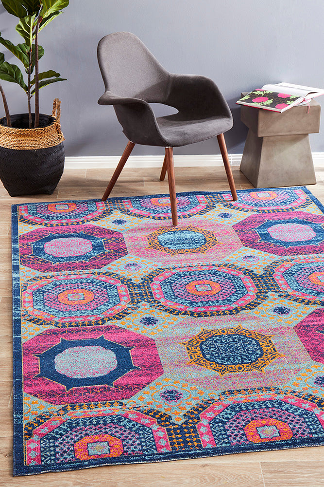 Eternal Whisper Dots Rug: Distressed Vintage Look at Low Cost