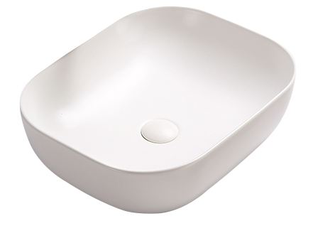 Hot Sale! POSEIDON Rectangle Glossy White Ceramic Above - Counter Basin (505x405x140)