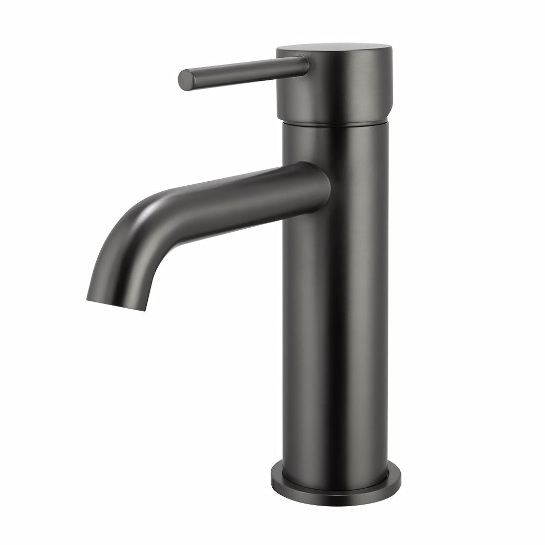 Get This Luxury Round Brushed Gun Metal Grey Basin Mixer for Your Bathroom