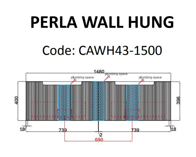 PERLA Mark II Matte White Wall - Hung Vanity in All Available Sizes