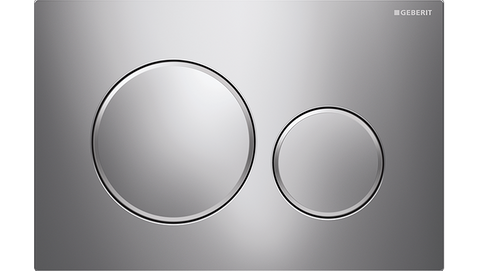 Geberit Sigma20 Flush Plate - Matt Chrome Finish with Elegant Chrome Trim