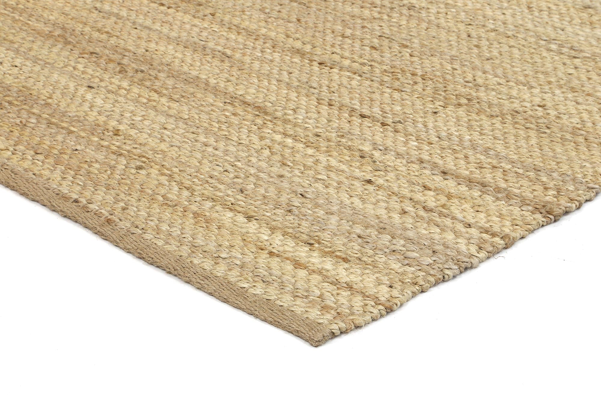 Malmo Beige Stripe Jute Rug - Eco-Friendly & Hand-Knotted