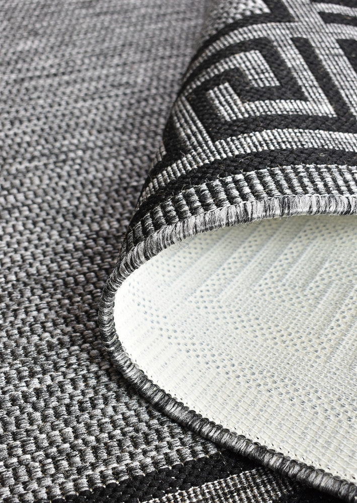 Affordable Alaska Light Gray Machine - Made Polypropylene Rug for Indoor & Outdoor Use