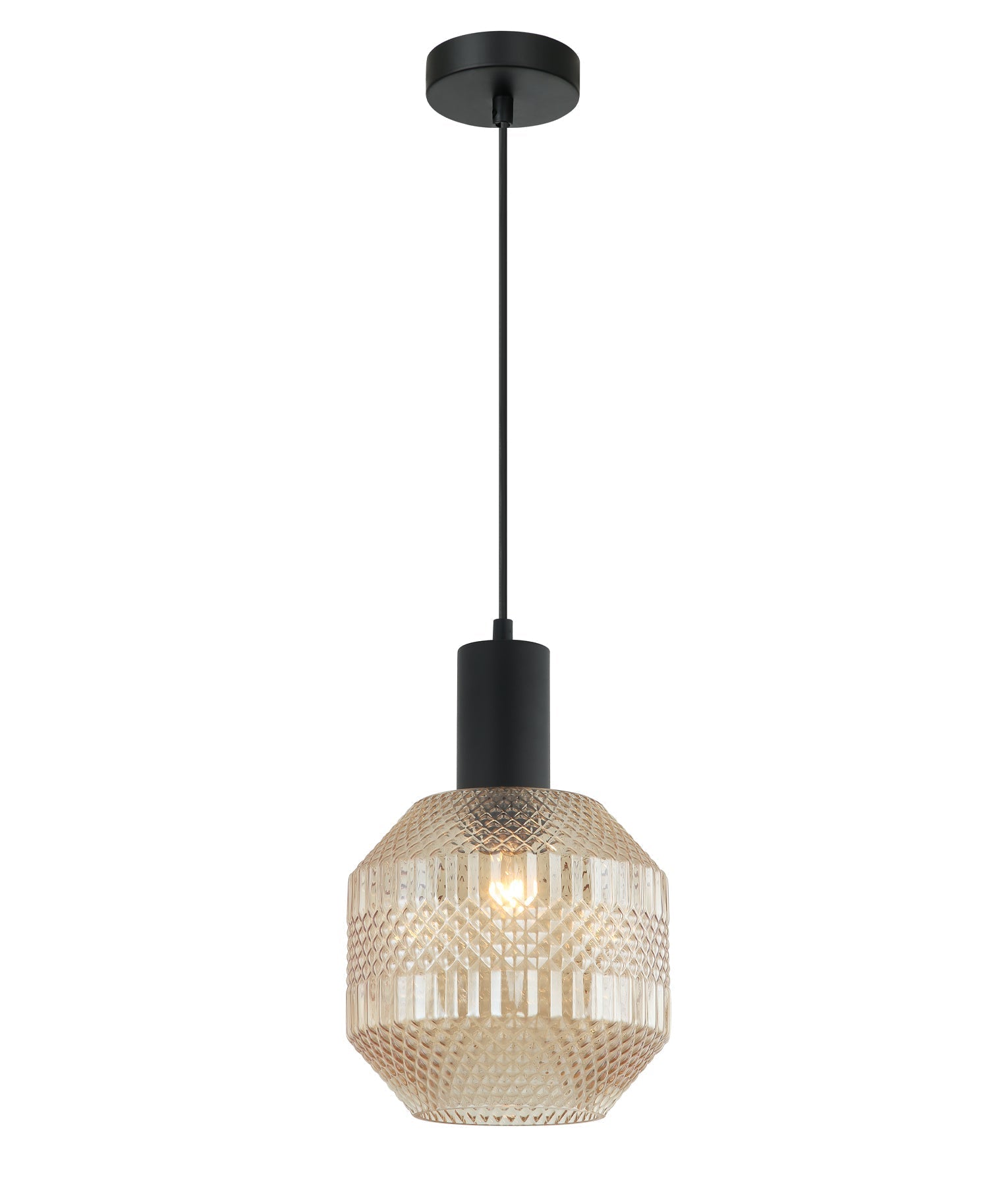 Hot Sale: Interior Glass Jar-Shape Pendant Lights with Quadrilateral Segment Design
