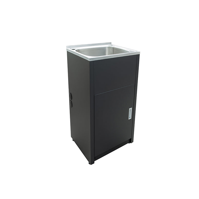35L Matte Finish Stainless Steel Laundry Tub with Cabinet (455x555x925)