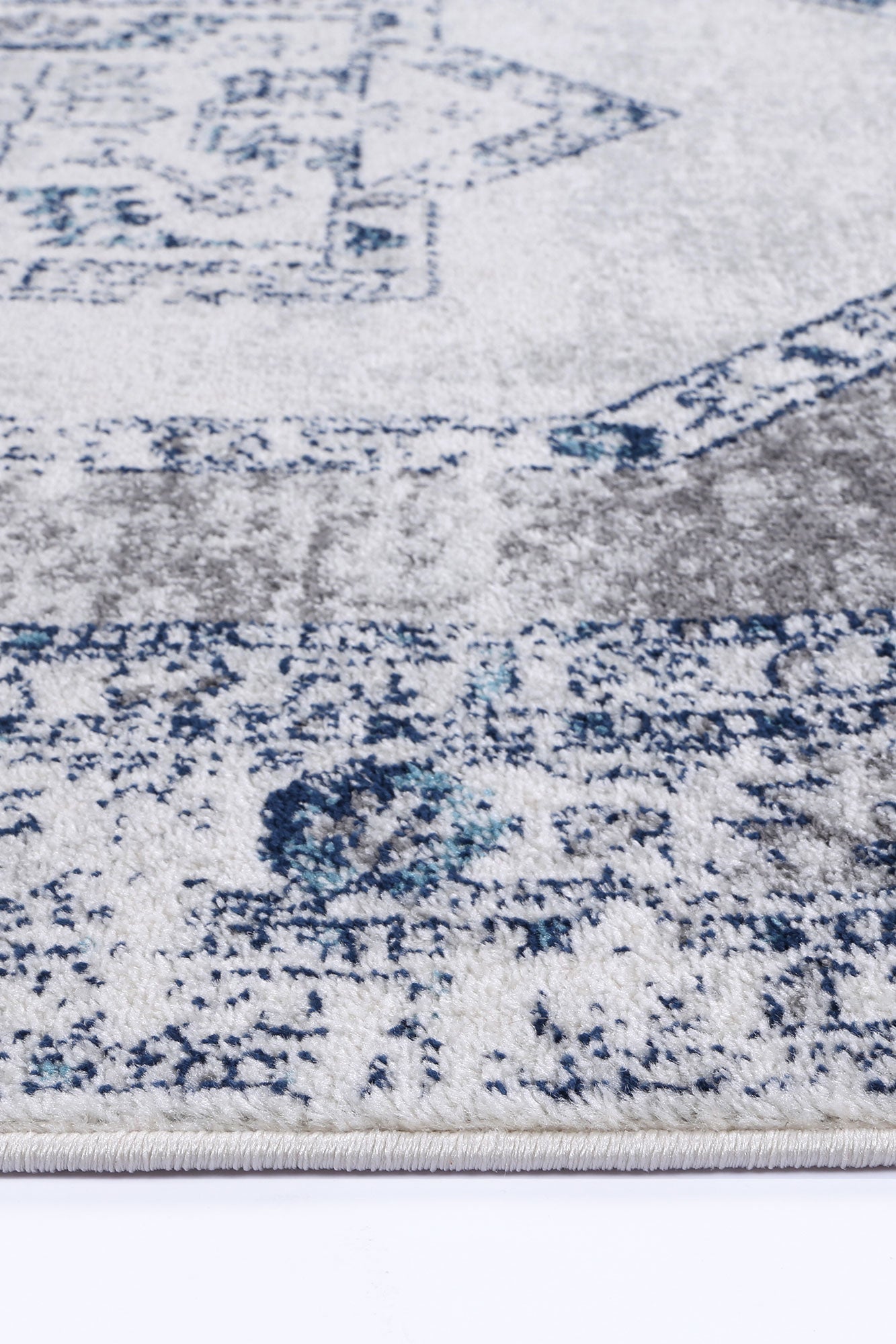 Hot Sale! Navy and Cream Ancient-Style Ligures Machine-Made Rug for Any Room
