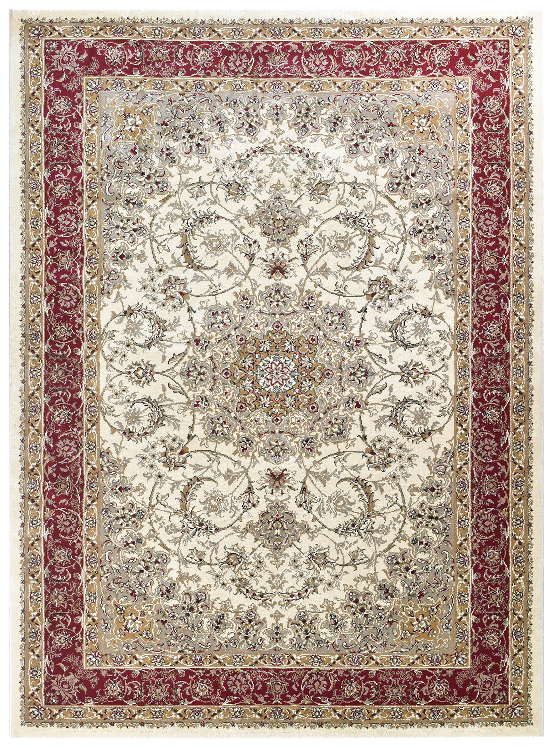 Exquisite Red Granada 15 High - Density Cream Rug