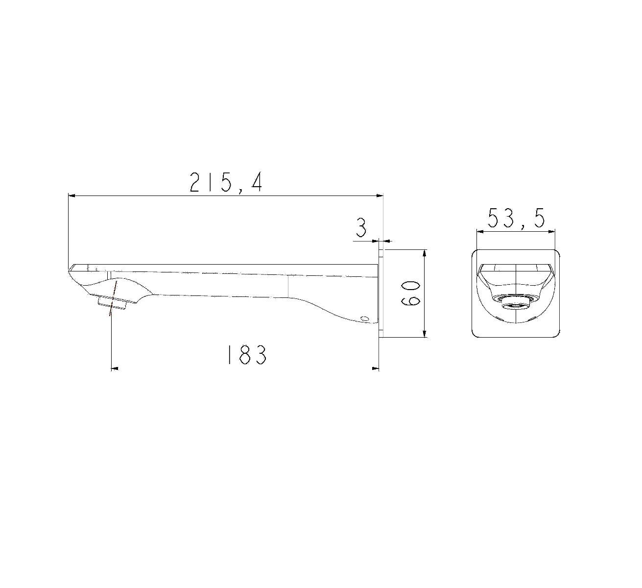 Hot Sale! Esperia Wall - Mounted Gun Metal Grey Bath Spout for Stylish Bathrooms