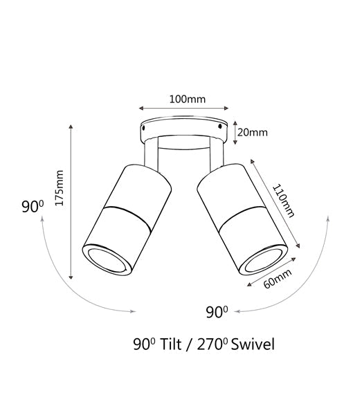 Hot Sale Copper MR16 Exterior Wall Pillar Spot Lights with IP65 Rating