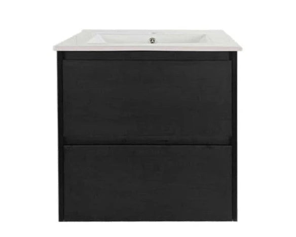 HERA Black Oak Wall-Hung MDF Vanity Cabinet - All Sizes Available
