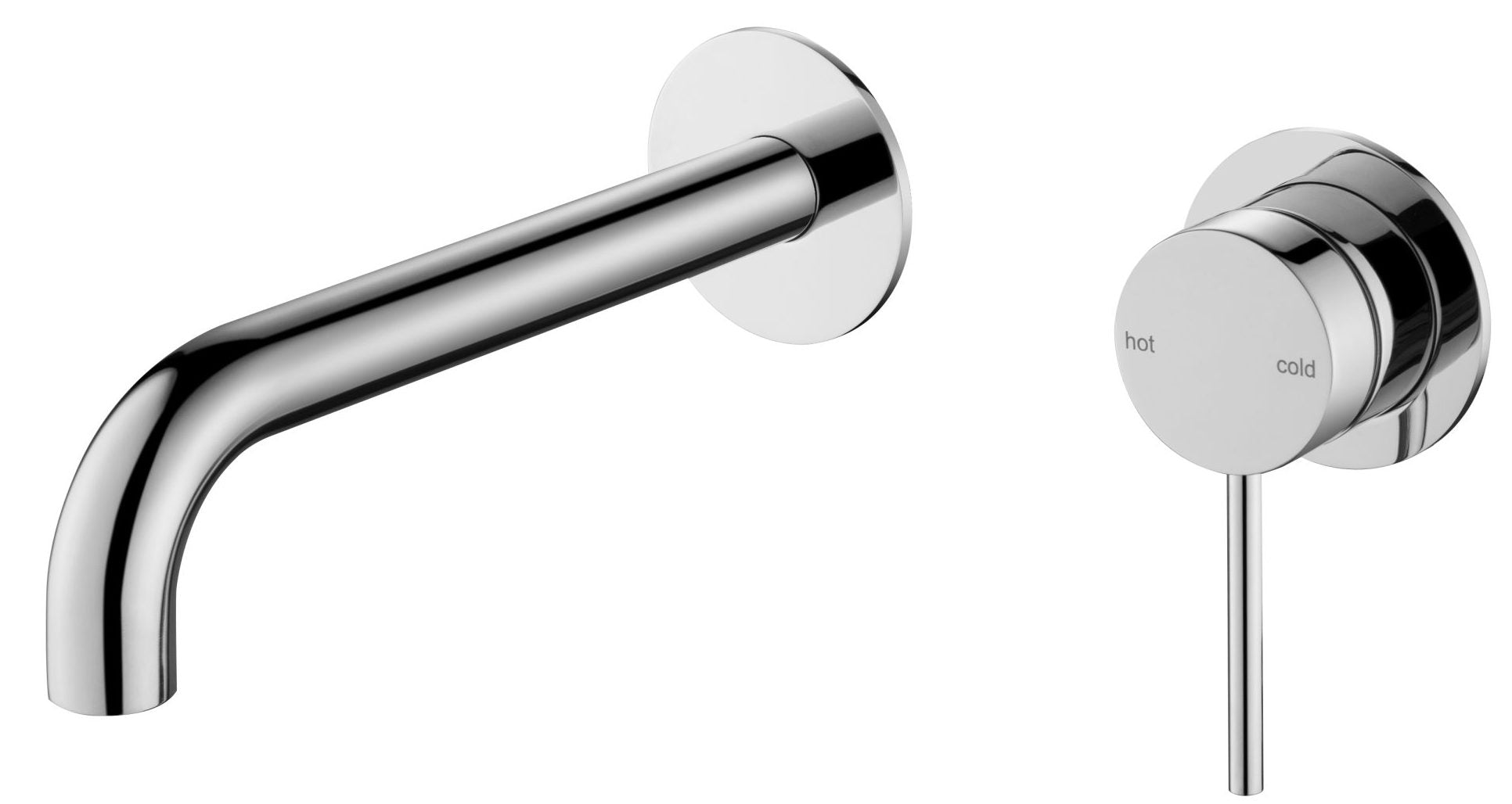 Hot Sale! 2P Chrome Curved Spout Mica Wall - Spout Combo for Modern Bathrooms