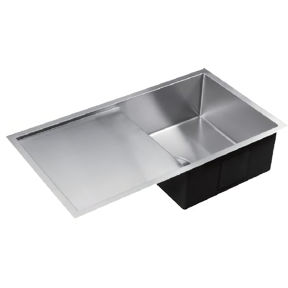 Hot Sale! Handmade POS Stainless Steel Single Kitchen Sink 810×450×235mm with Drainer