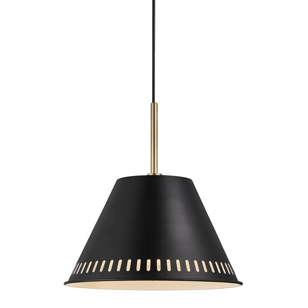 Industrial-Style Pine Black and Grey Pendant Light