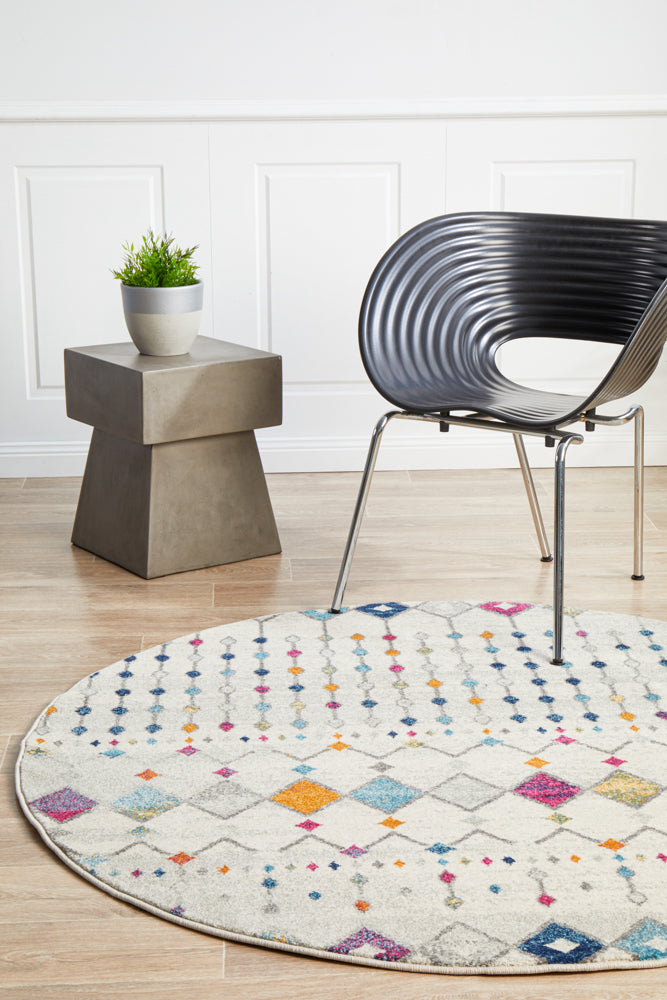 Mirage Peggy Tribal Moroccan Multi - Round Rug: Capture Latest Trends