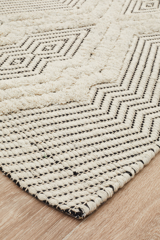 Miller's Stunning Rhythm Chime Bone Hand - Loomed Area Rug with Unique Design on Sale