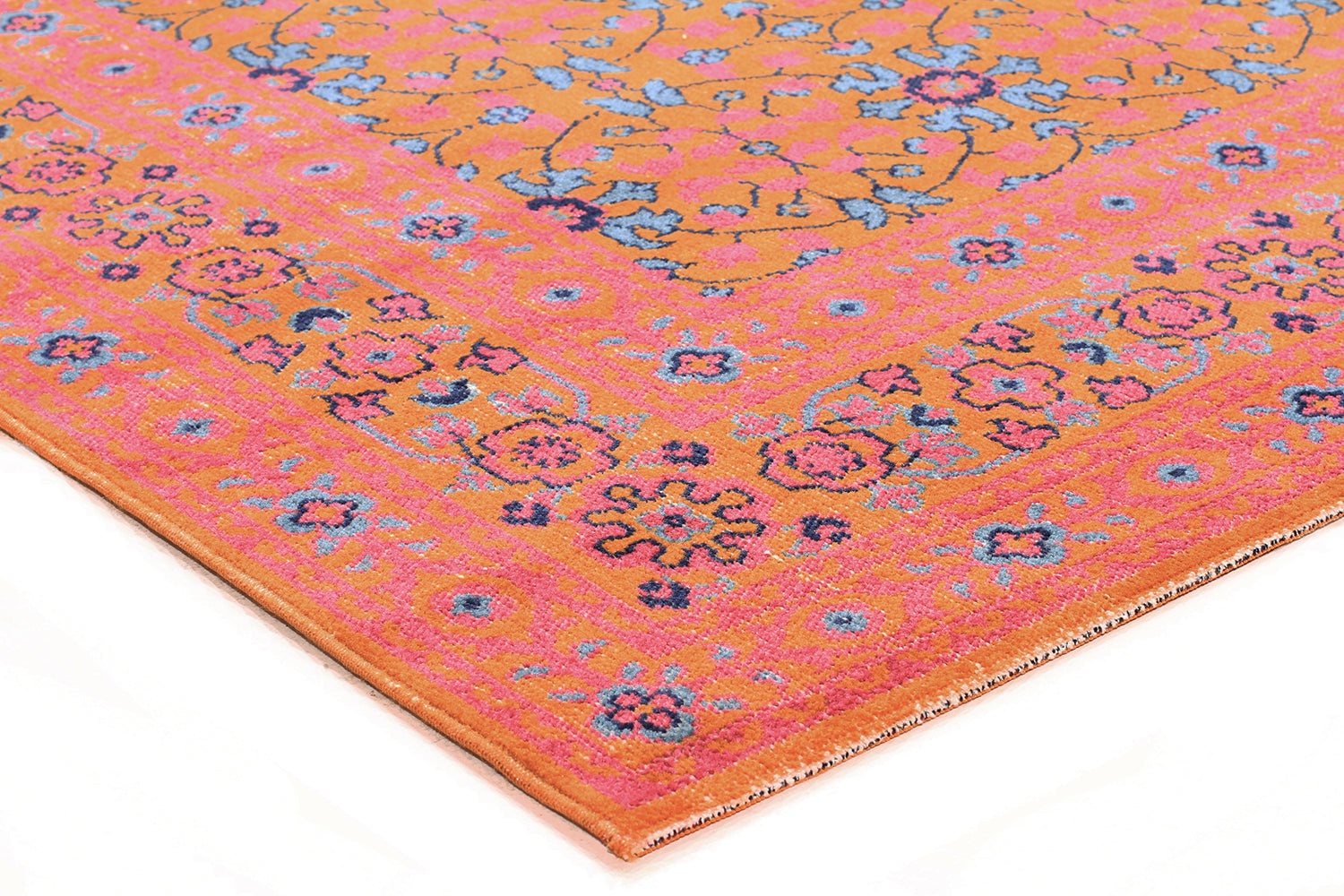 Eternal Whisper Rust Runner Rug - Distressed Vintage Look at Low Cost