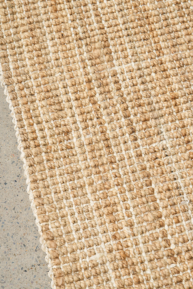 Exquisite Hand - Loomed Madras Marlo Natural Jute Rug for Home Decor