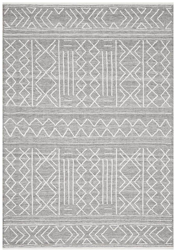 Limited-Time Offer! Hudson 807 Grey Wool Flat-Woven Rug for Stunning Home Decor