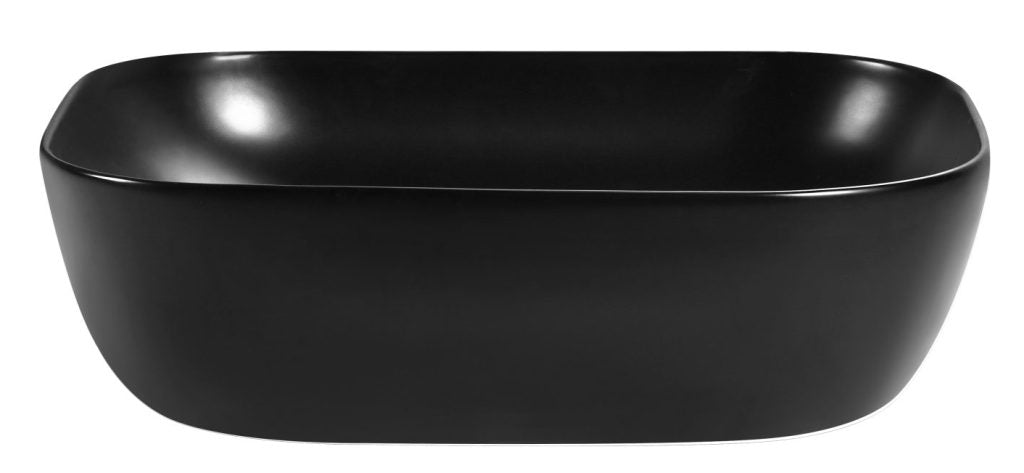 Black Lina Bathroom Basin with 500 x 400mm Dimensions