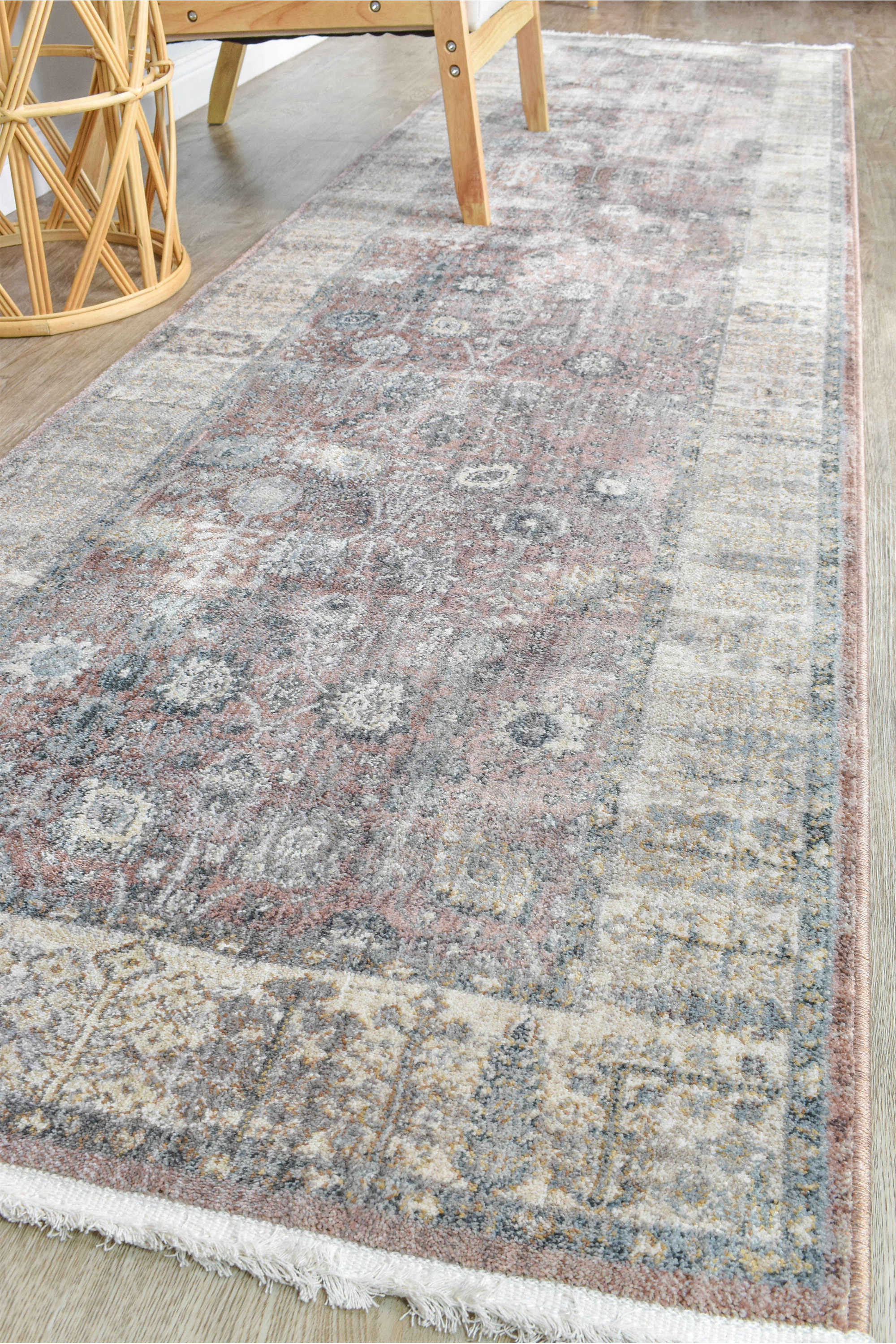 Hot Sale! Novara 0B568A Pink Rose Balm Runner Rug for Home Decor