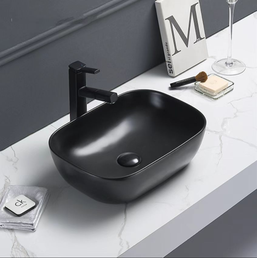 Matte Black Rectangle Poseidon Basin (465x320x137mm)
