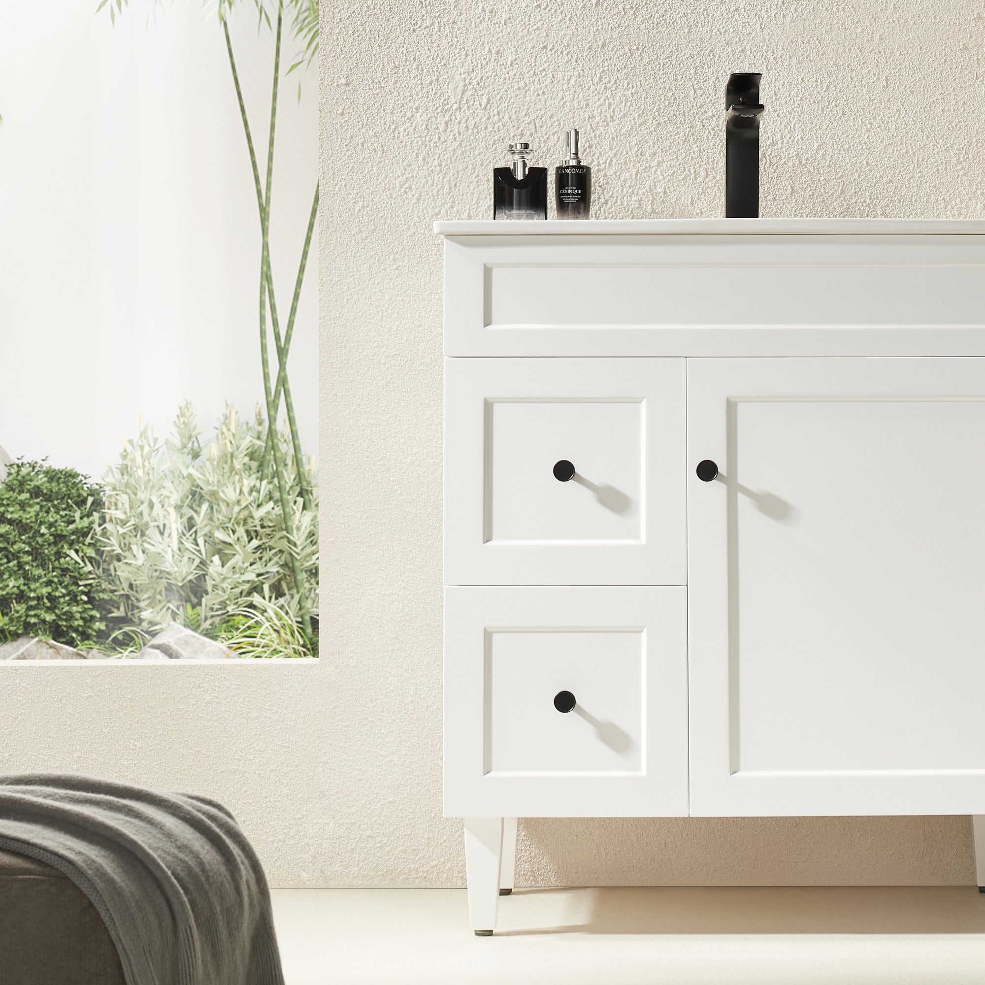 750mm Matte White Harrington PVC Freestanding Floor Cabinet Vanity
