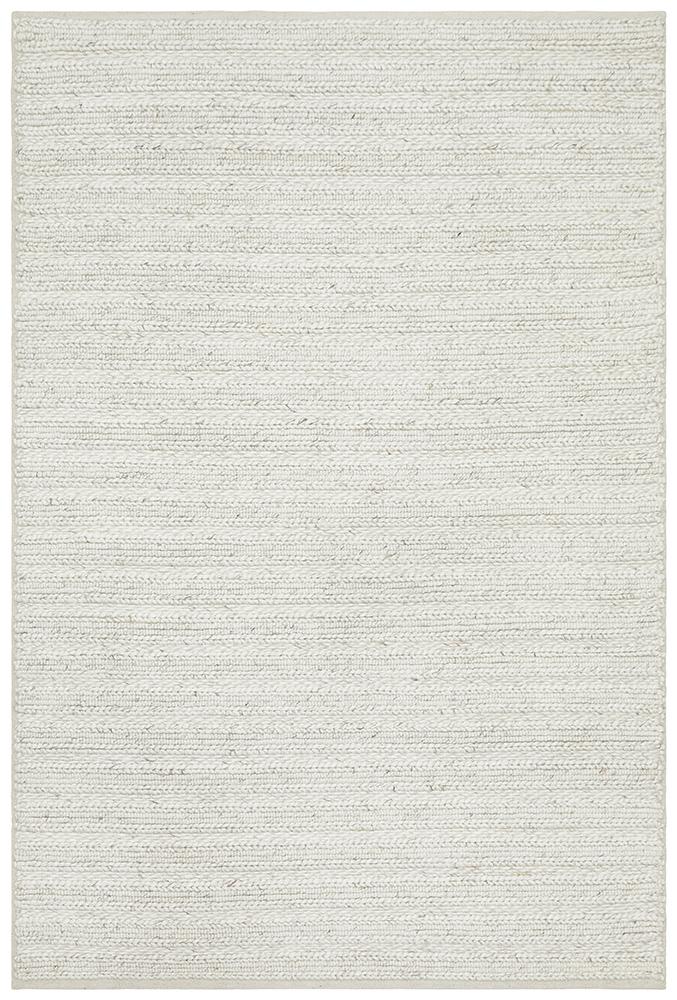 Soft and Plush Harvest Ivory Hand - Woven Wool & Viscose Rug