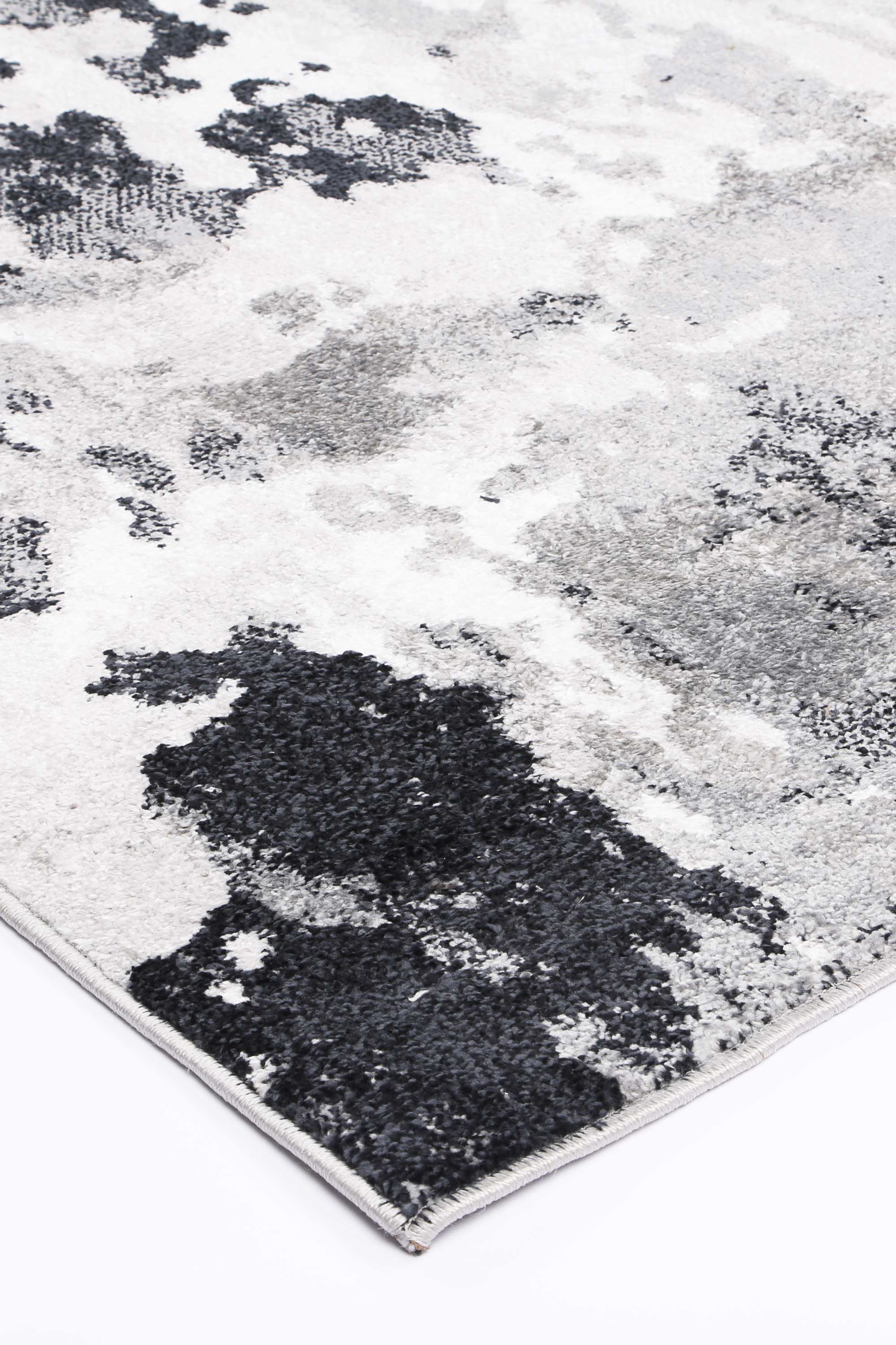 Hot! Ermina Grey-Black Modern Abstract Rug