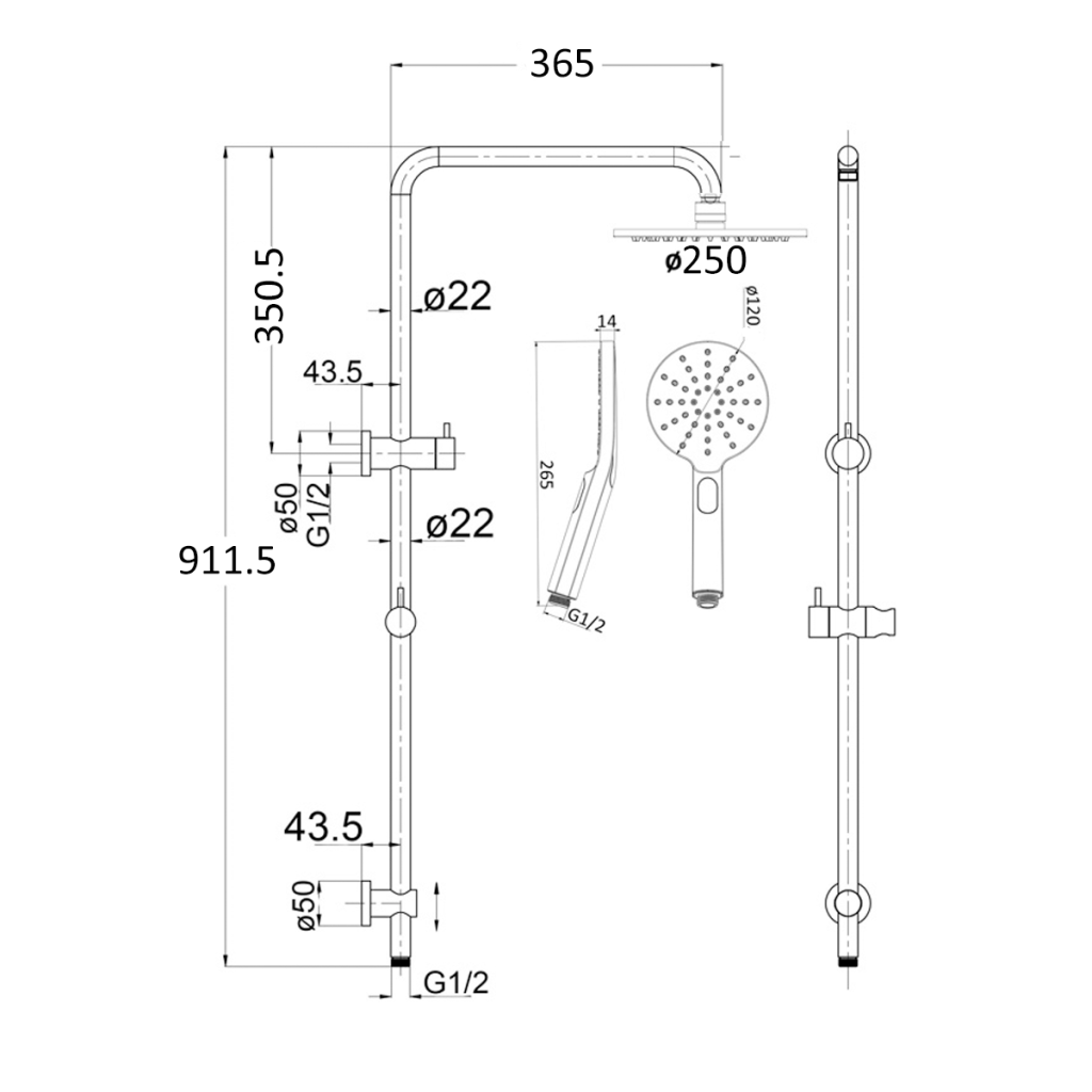 Hot Deal: Chrome Mica Dual Shower Rail