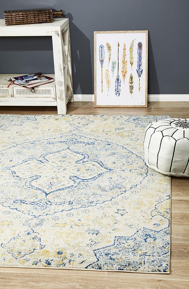 Exclusive Museum Tyler Sky Blue Rug - A Durable Art Piece