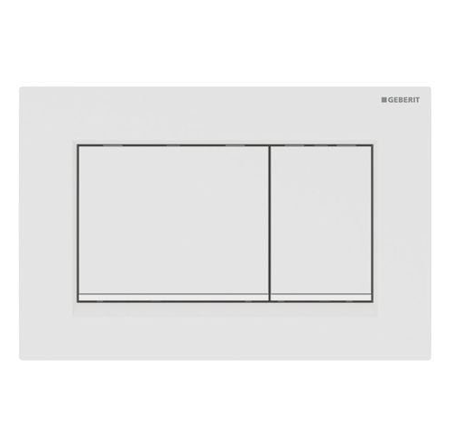 Geberit Sigma30 Flush Plate - Stylish Matt White Finish with White Trim