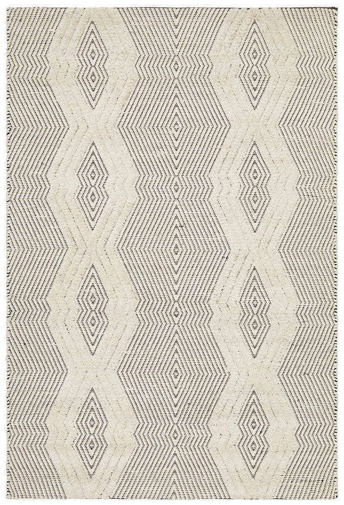 Miller's Stunning Rhythm Chime Bone Hand - Loomed Area Rug with Unique Design on Sale