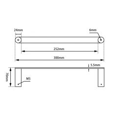 300mm Esperia Matte Black Durable Towel Ring for Stylish Bathrooms