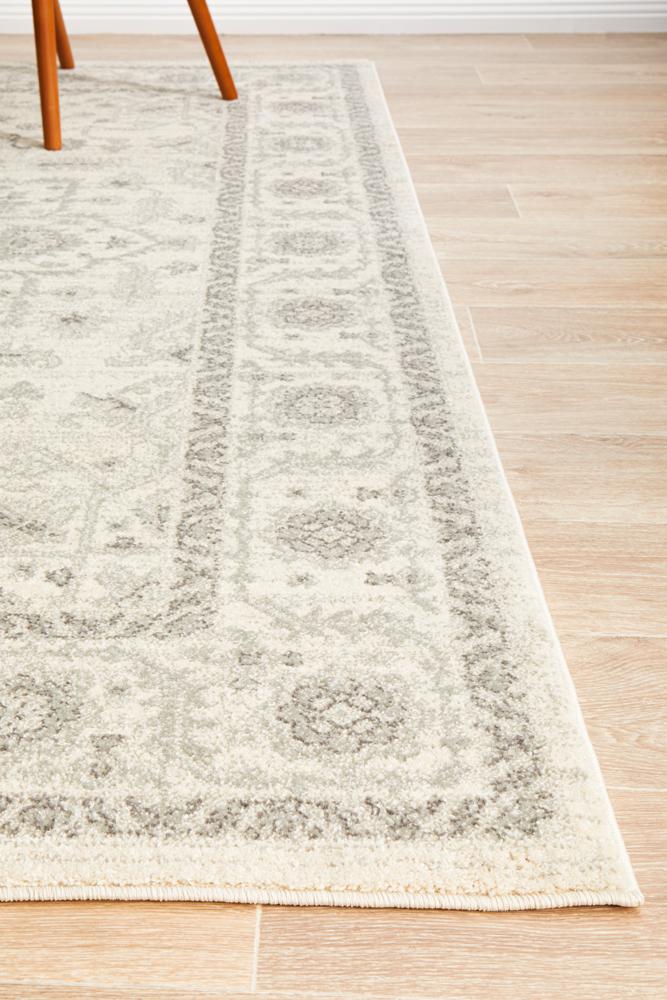 Hot Sale! Evoke Winter White Transitional Rug