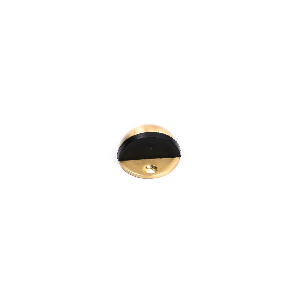 Amazing Half Moon Door Stop - Satin Brass & Matt Black