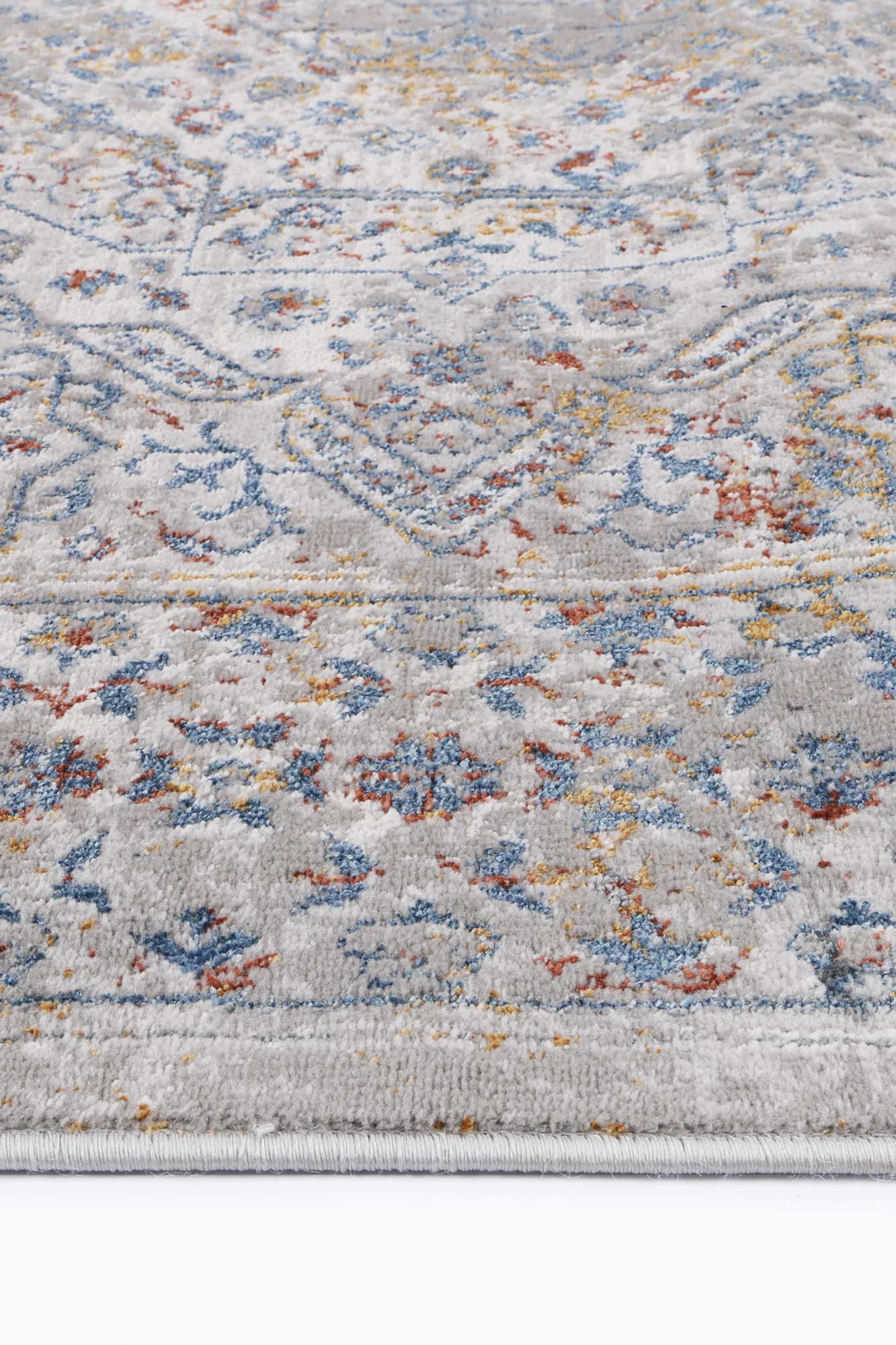 Fantastic Malo Traditional Rug in Aurora Grey & Blue - A Must - Have for Your Home