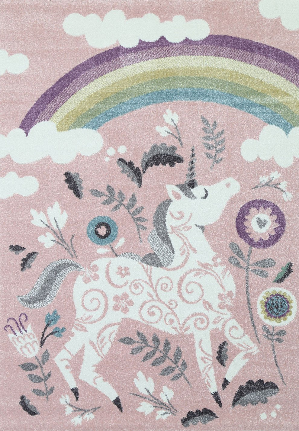 Hot Sale! Nova Pink Unicorn Kids Floor Rug for Bedroom Decoration