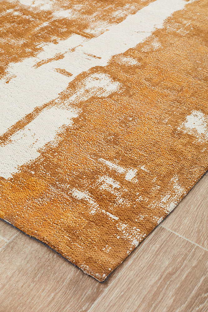 Hot Deal! Magnolia Mustard Runner Rug