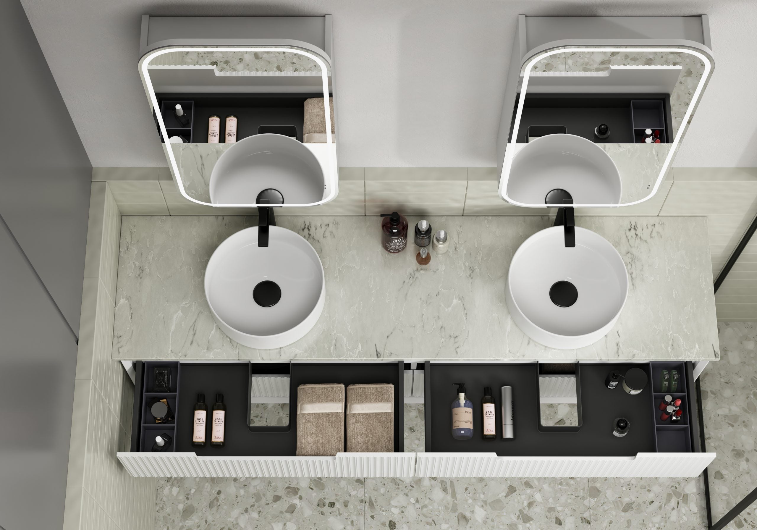 Get Your FLAUTO Matte White Wall-Mounted Bathroom Vanity in All Sizes Now!