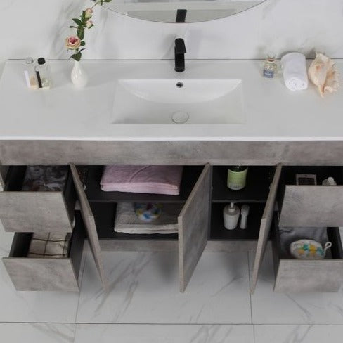 Exclusive LOLA Freestanding Vanity in Stylish Grey - Available in All Sizes