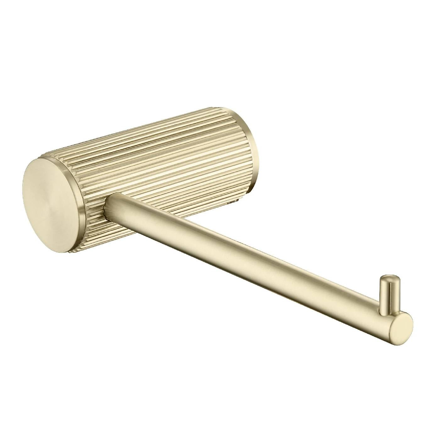 Hot Sale! Brushed Gold Mica Fluted Style Toilet Paper Holder for Elegant Bathrooms