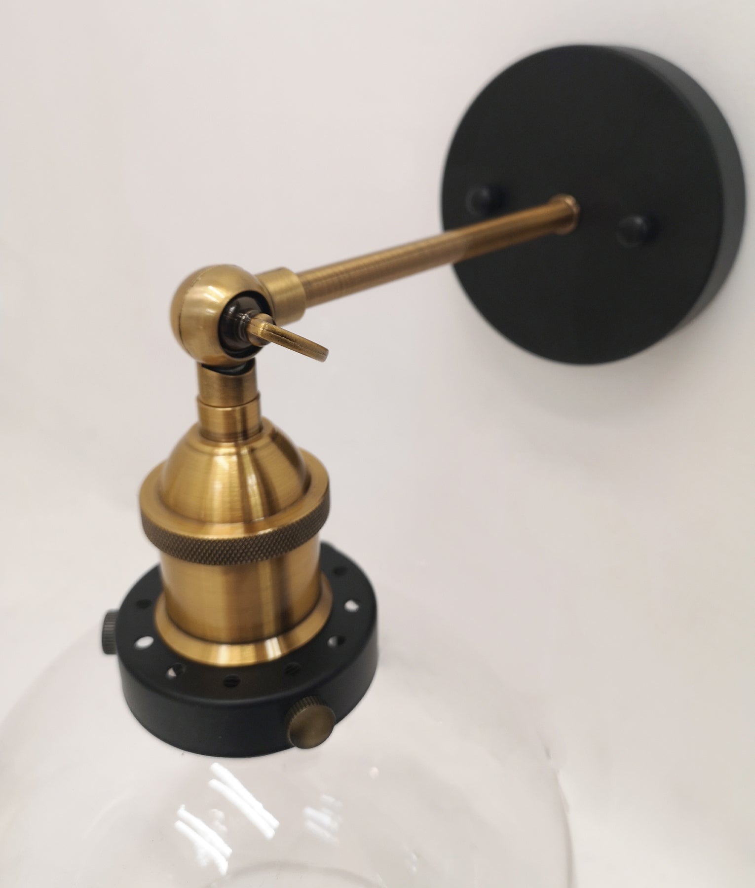 PESINI: Stylish Interior Swing Arm Wall Lights with Antique Brass/Chrome Highlight