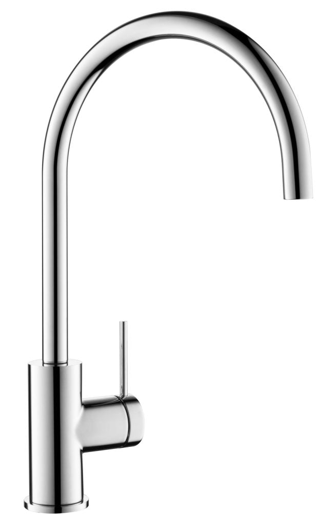 Chrome Mica Gooseneck Kitchen Sink Mixer - Stylish & Functional Upgrade