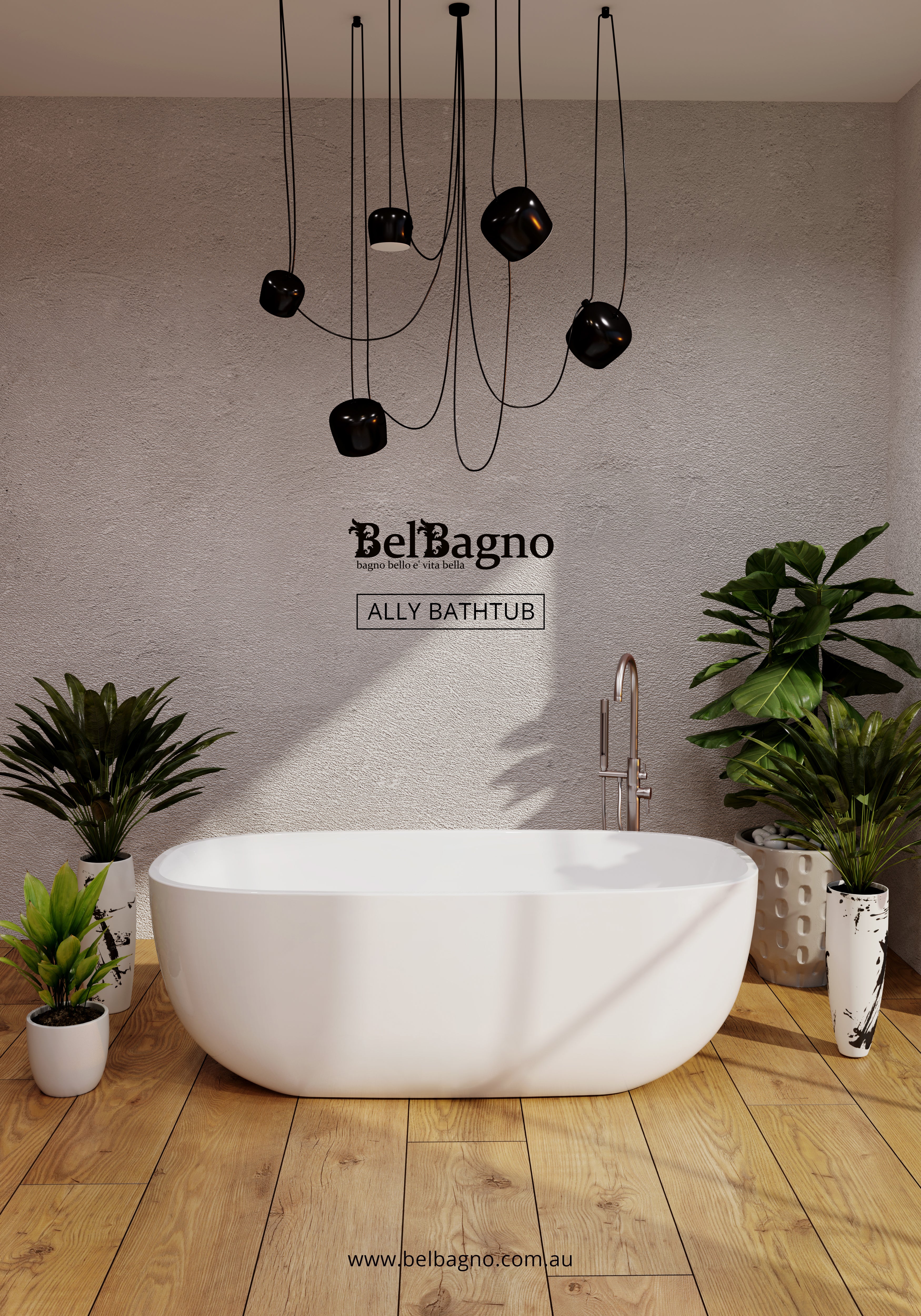 ALLY Freestanding Acrylic Bathtub - 1500mm or 1700mm Size, High - Quality for Your Bathroom