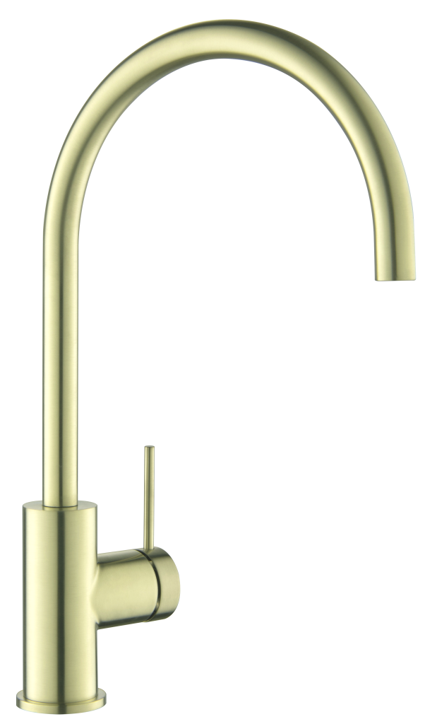 Hot Deal! Brushed Gold Mica Gooseneck Sink Mixer