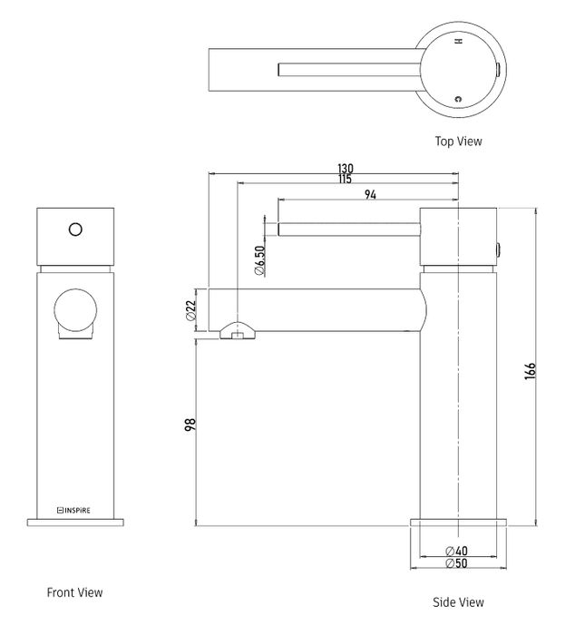Rectangle Moonlight Solid Surface Basin with Optional Mixer and Bottle Trap (600x460x80)