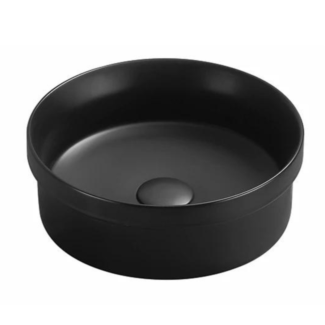 Hot Deal! Round POSEIDON Matte Black Ceramic Basin (360x360x120)