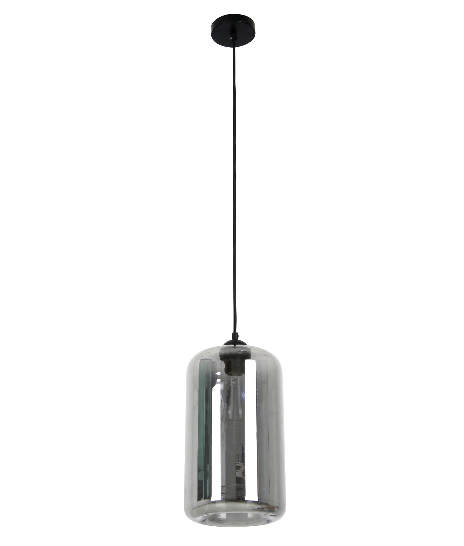 Modern Retro Oblong Iron and Glass Interior Single Pendant Light - MASON
