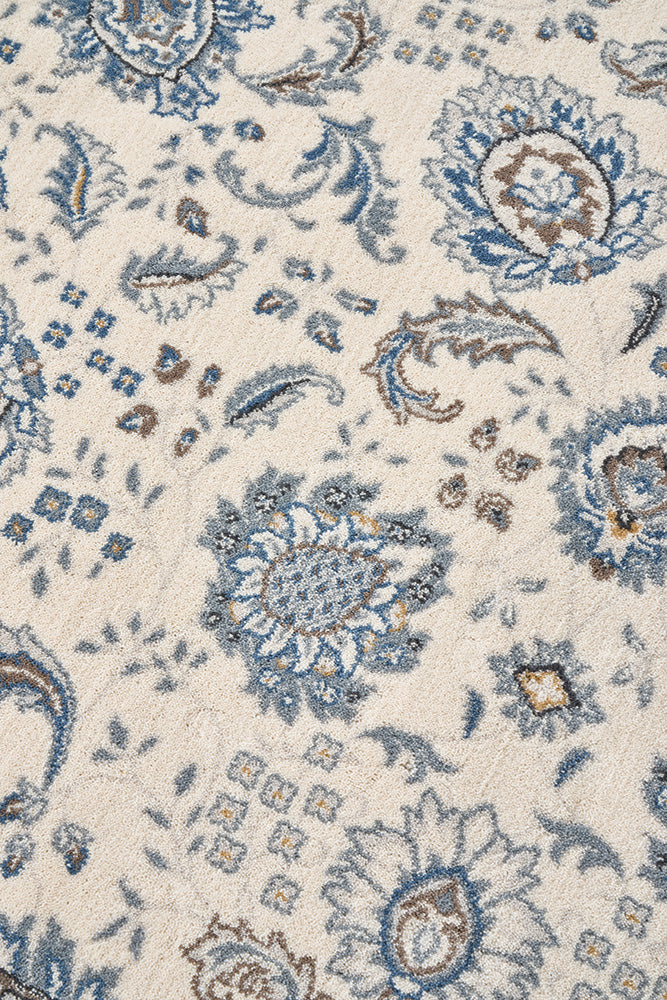 Elegant Cream Melody Nain Wool Rug for Modern Homes