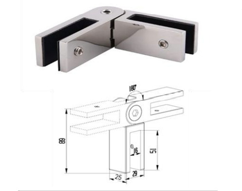 Hot Sale! Adjustable Glass to Glass Clamp for Your Needs